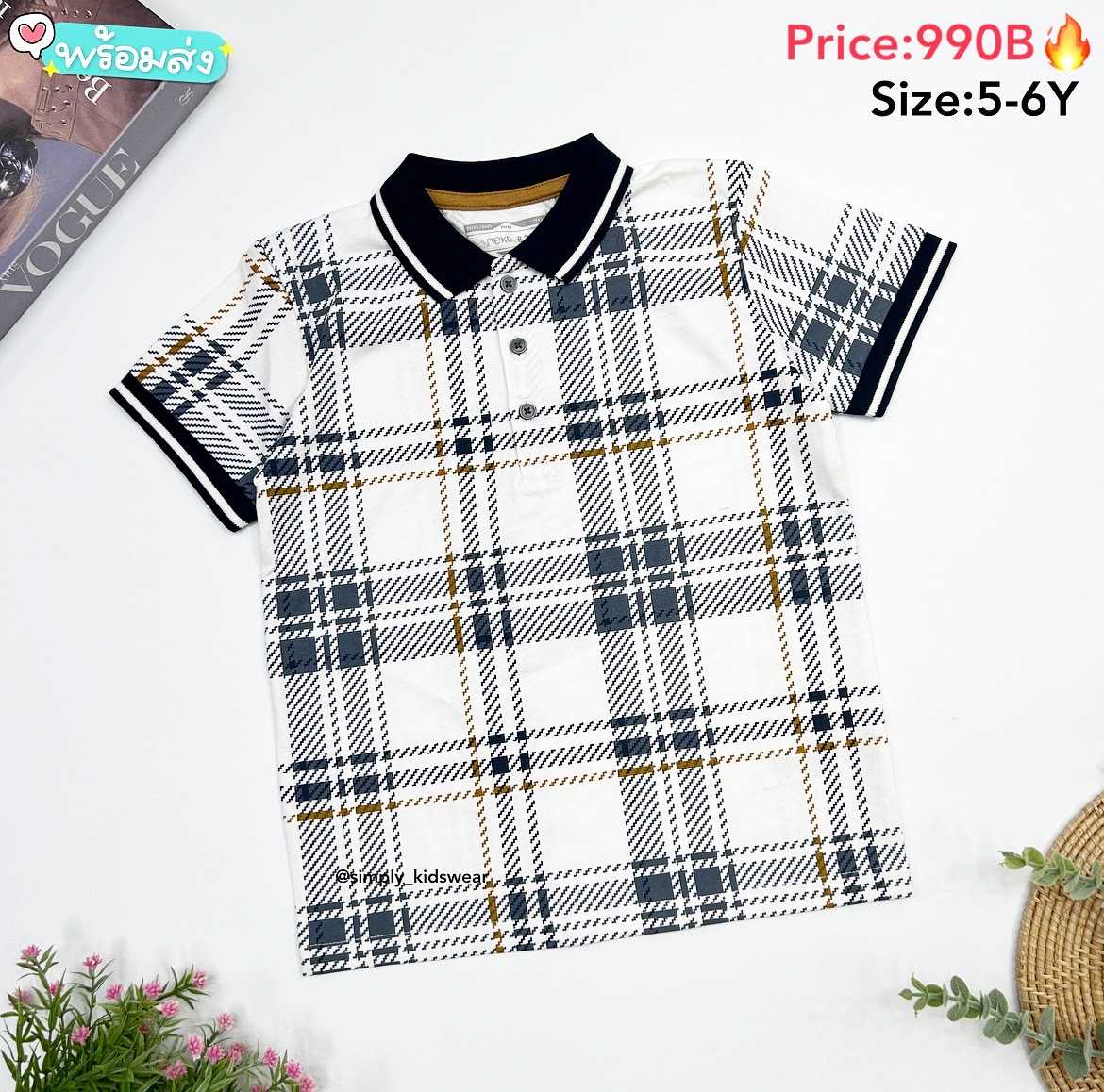 พร้อมส่ง White polo