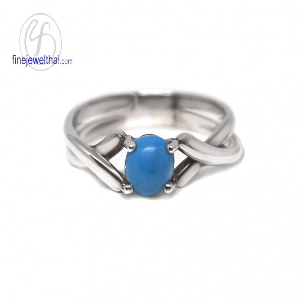 แหวนเทอร์ควอยซ์-แหวนเงินแท้-พลอยประจำเดือนเกิด-Finejewelthai-R1040tq