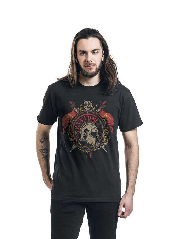 TRIVIUM MEN’S TEE : WARRIOR HELMET