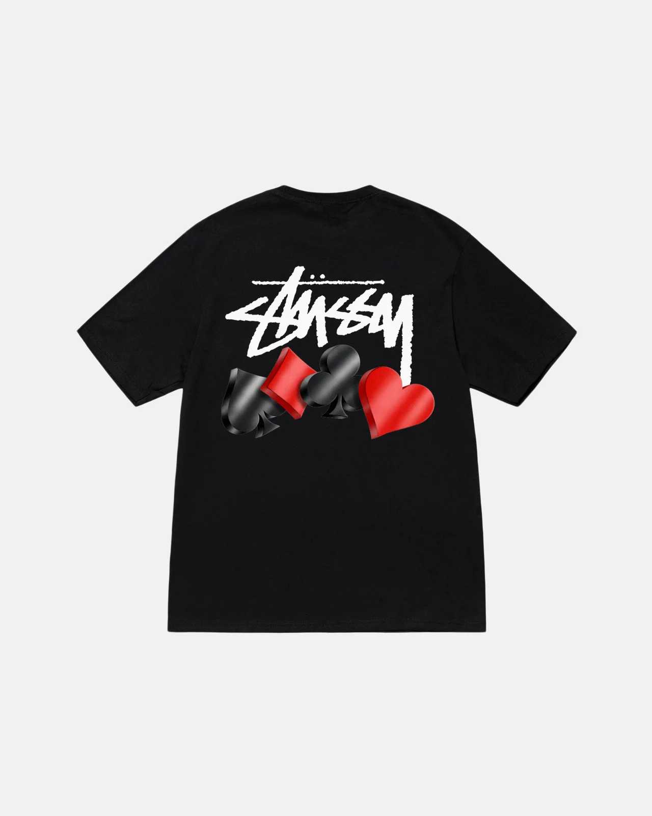 STUSSY SUITS TEE BLACK