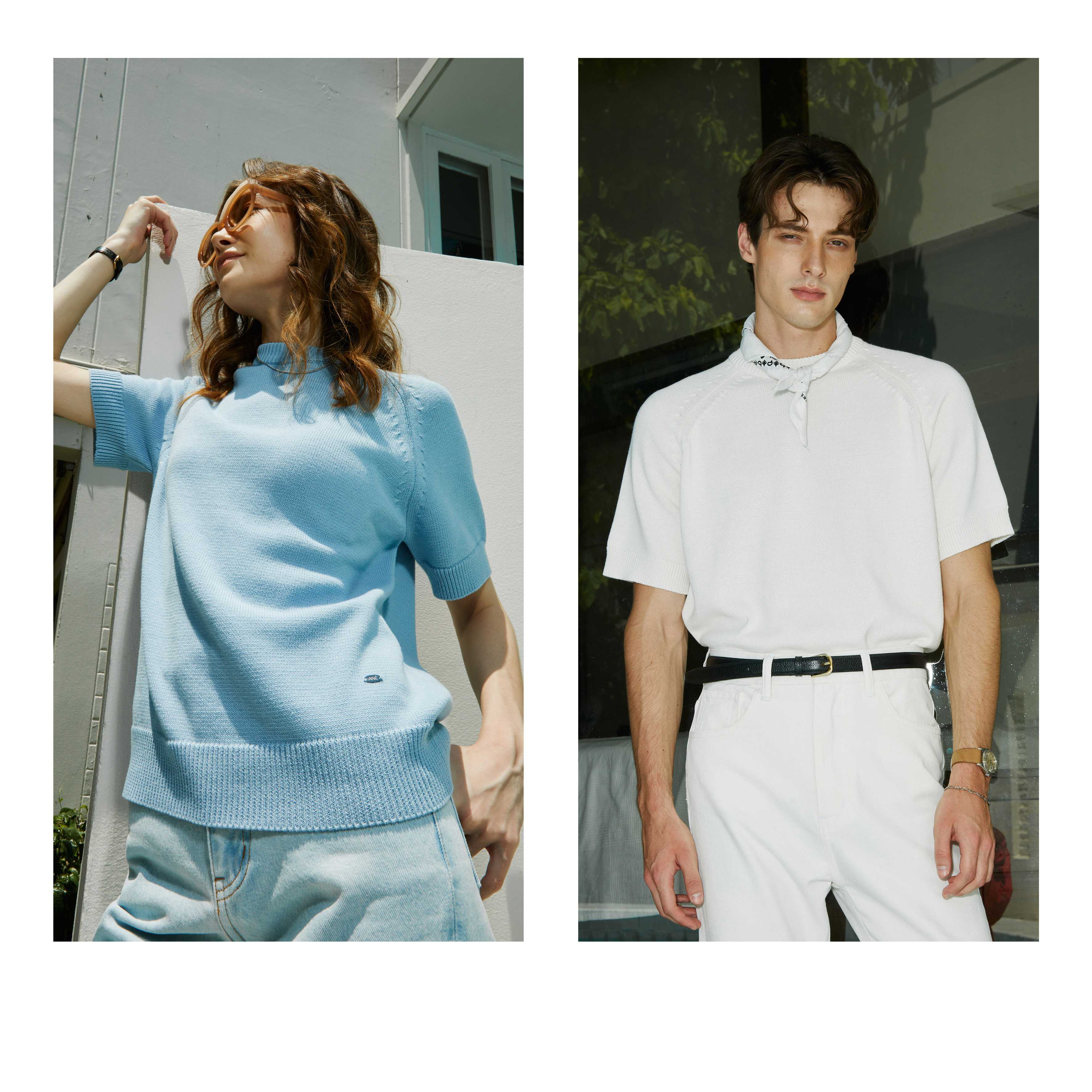 ANÉ amber knitted tee เสื้อคอกลมไหมพรม