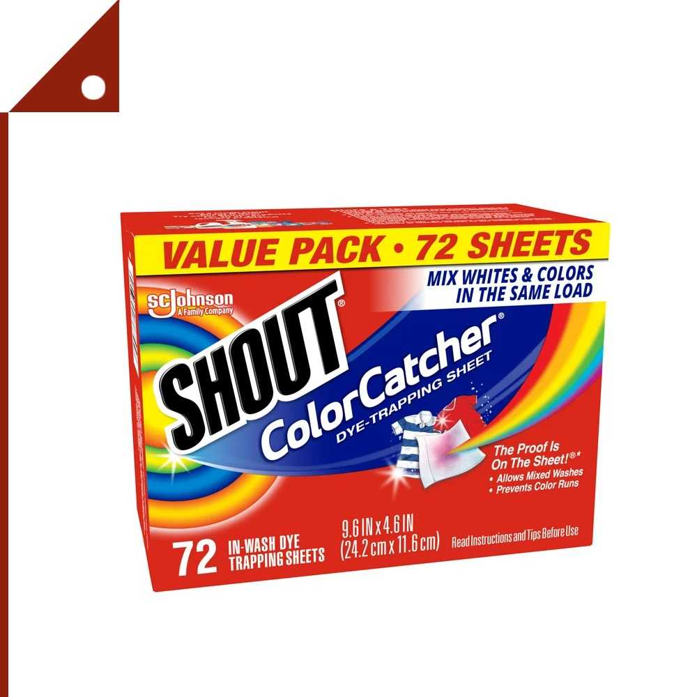 Shout : SHT676343 แผ่นดูดซับผ้าสี Color Catcher Sheets for Laundry 72 ...