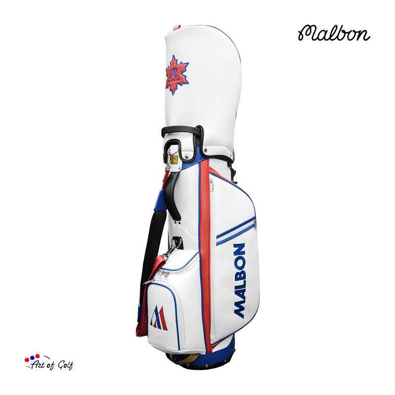 ถุงกอล์ฟ Malbon รุ่น Golf & Ski Golf Bag - White สินค้าใหม่ แท้ 100%