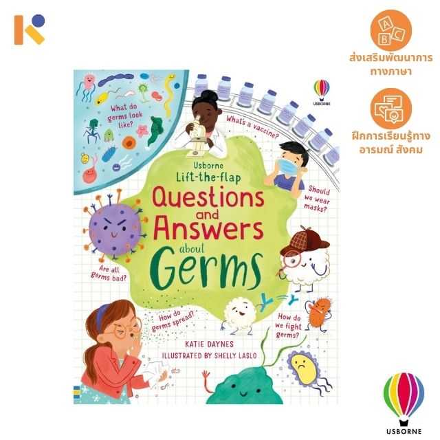 [3 - 5 yrs] Lift-the-Flap Q&A About Germs - Usborne