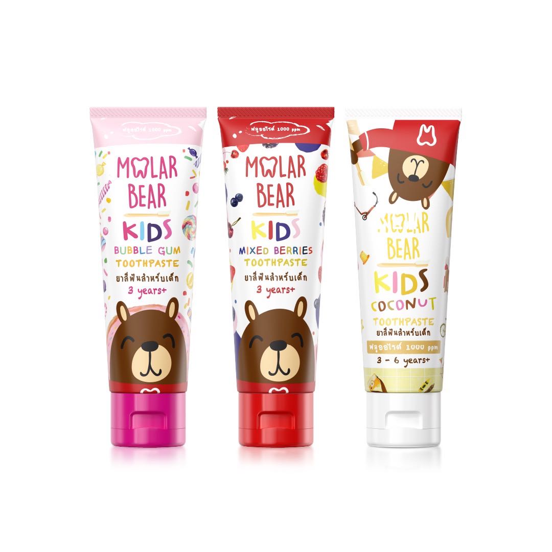 ยาสีฟันเด็ก MOLAR BEAR รุ่น Kids (1000 ppm / 3 ขวบ+)
