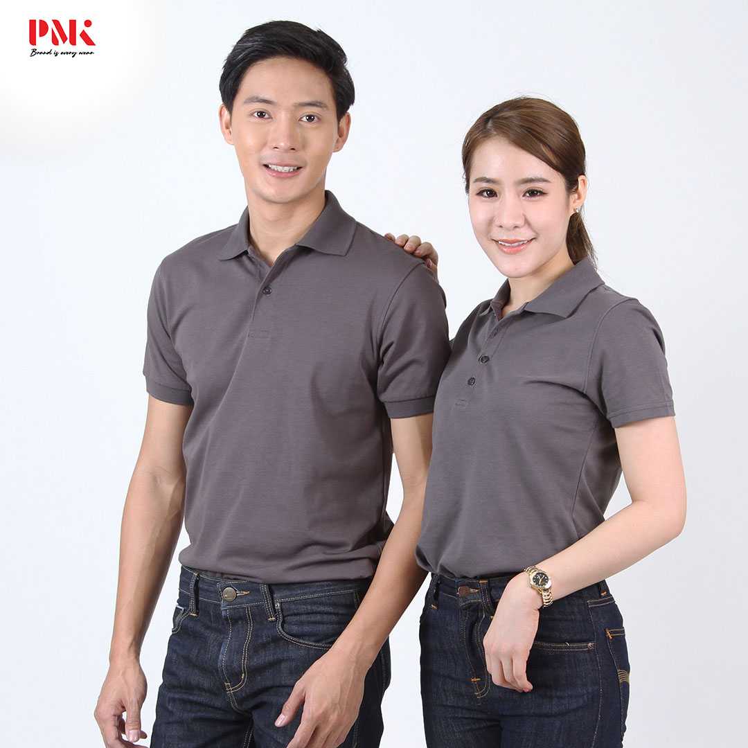 เสื้อโปโล CoolPlus Jersey CP016 สีเทาเข้ม