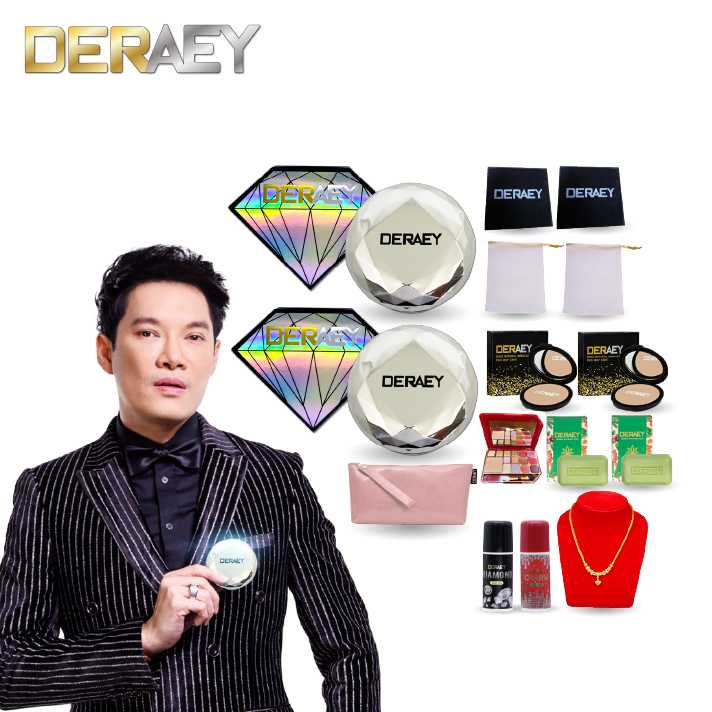 Deraey Diamond Powder แป้งเดอเอ้ ไดม่อน SPF30 PA+++ เซต 2 ตลับ พร้อมของแถม 13 ชิ้น 319380