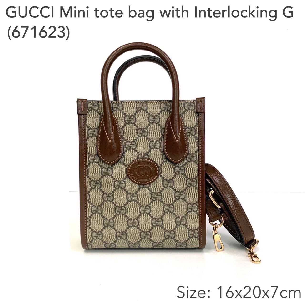 New Gucci  Bag.​  ขนาด16/20/7cm