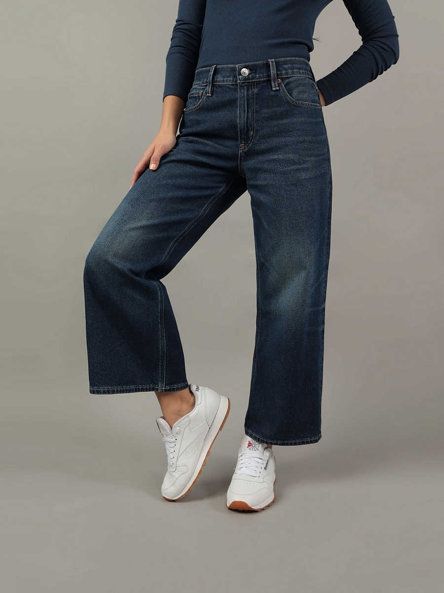 กางเกงยีนส์ ผู้หญิง 90S WIDE LEG CROP JEAN ( 043-4571-896 )