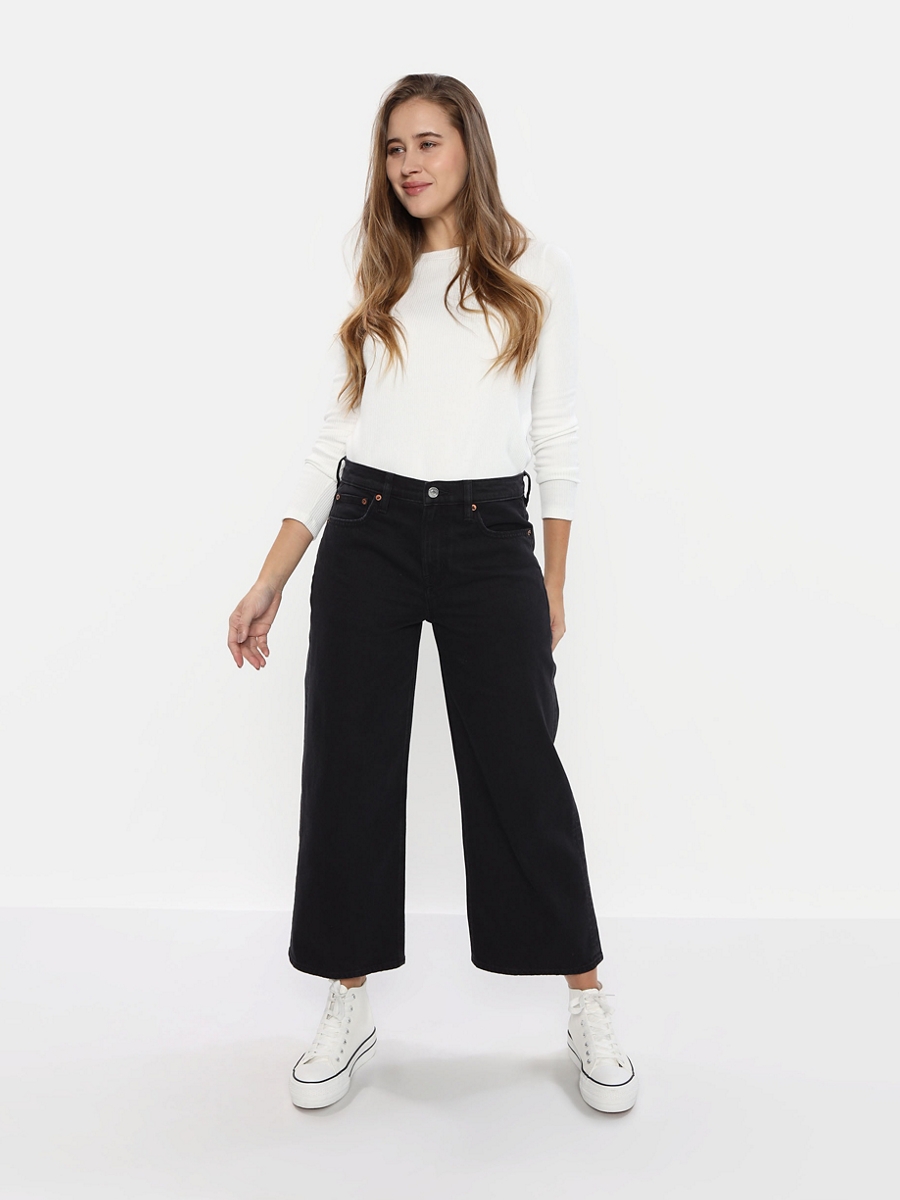 กางเกงยีนส์ ผู้หญิง 90S WIDE LEG CROP JEAN ( 043-4572-081 )