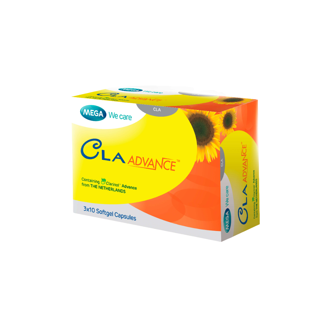 [หมดอายุ xx/xxxx] ลดไขมันส่วนเกิน Mega We Care - CLA Advance 30cap.