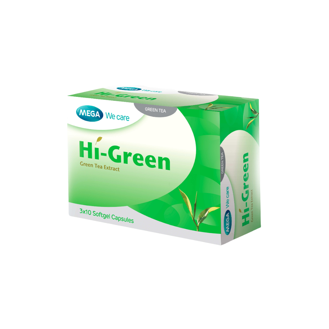[หมดอายุ xx/xxxx] ช่วยลดน้ำหนัก Mega We Care - Hi-Green 30cap.