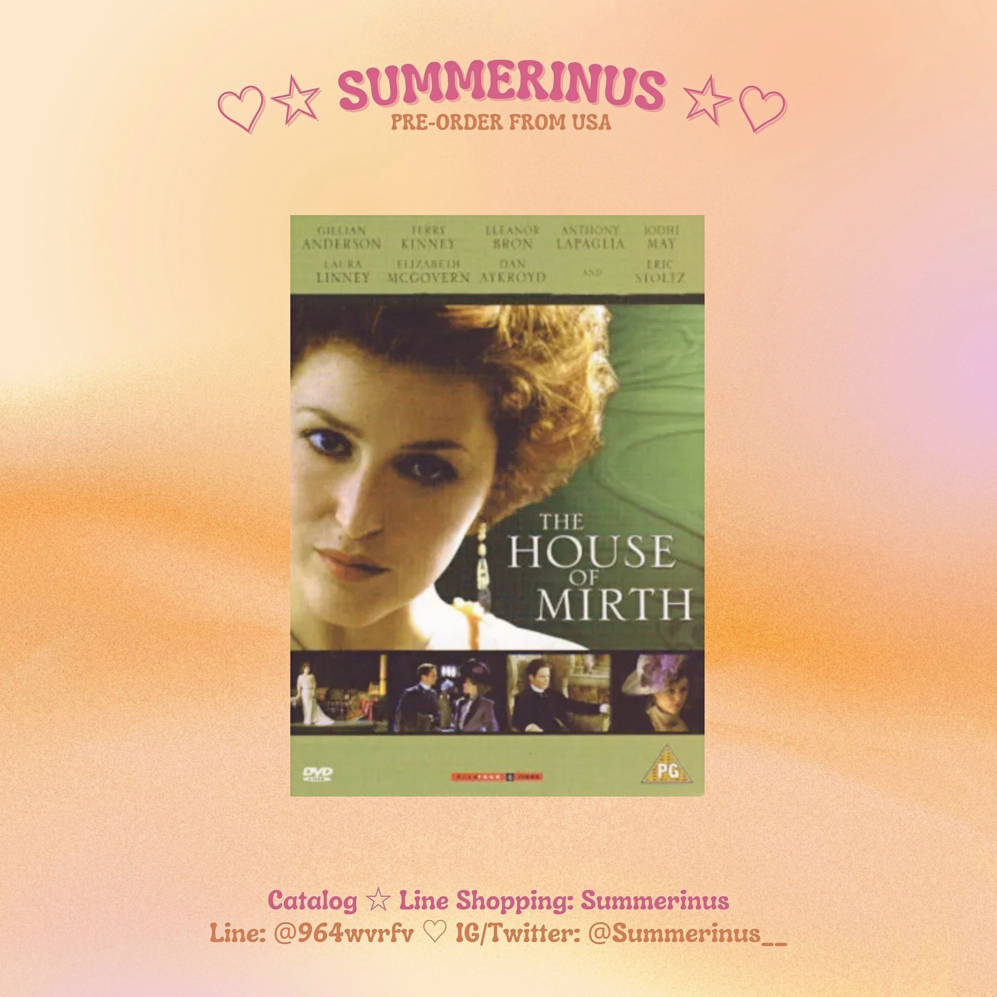 The House of Mirth DVD🌞 Gillian Anderson✨— Very Good