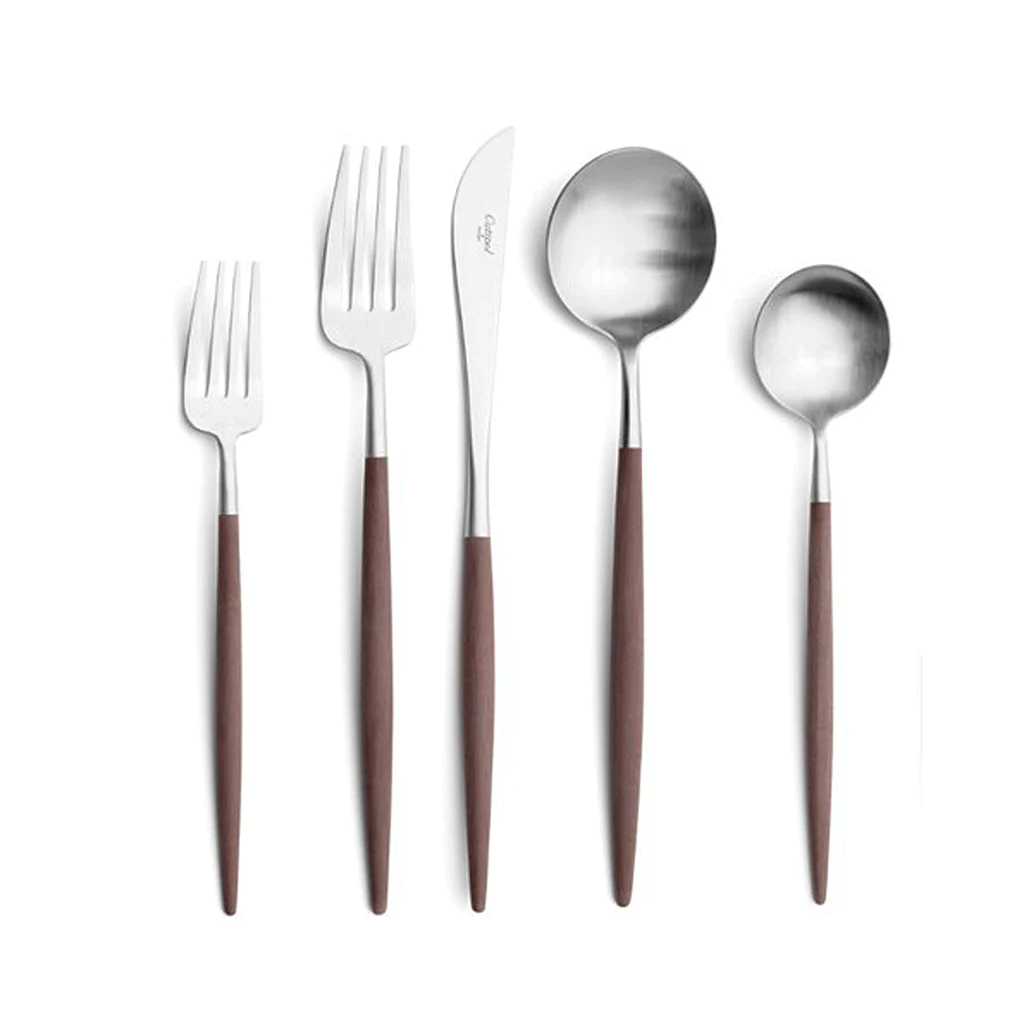 CUTIPOL GOA Collection Set of 5, Flat ware, Brown
