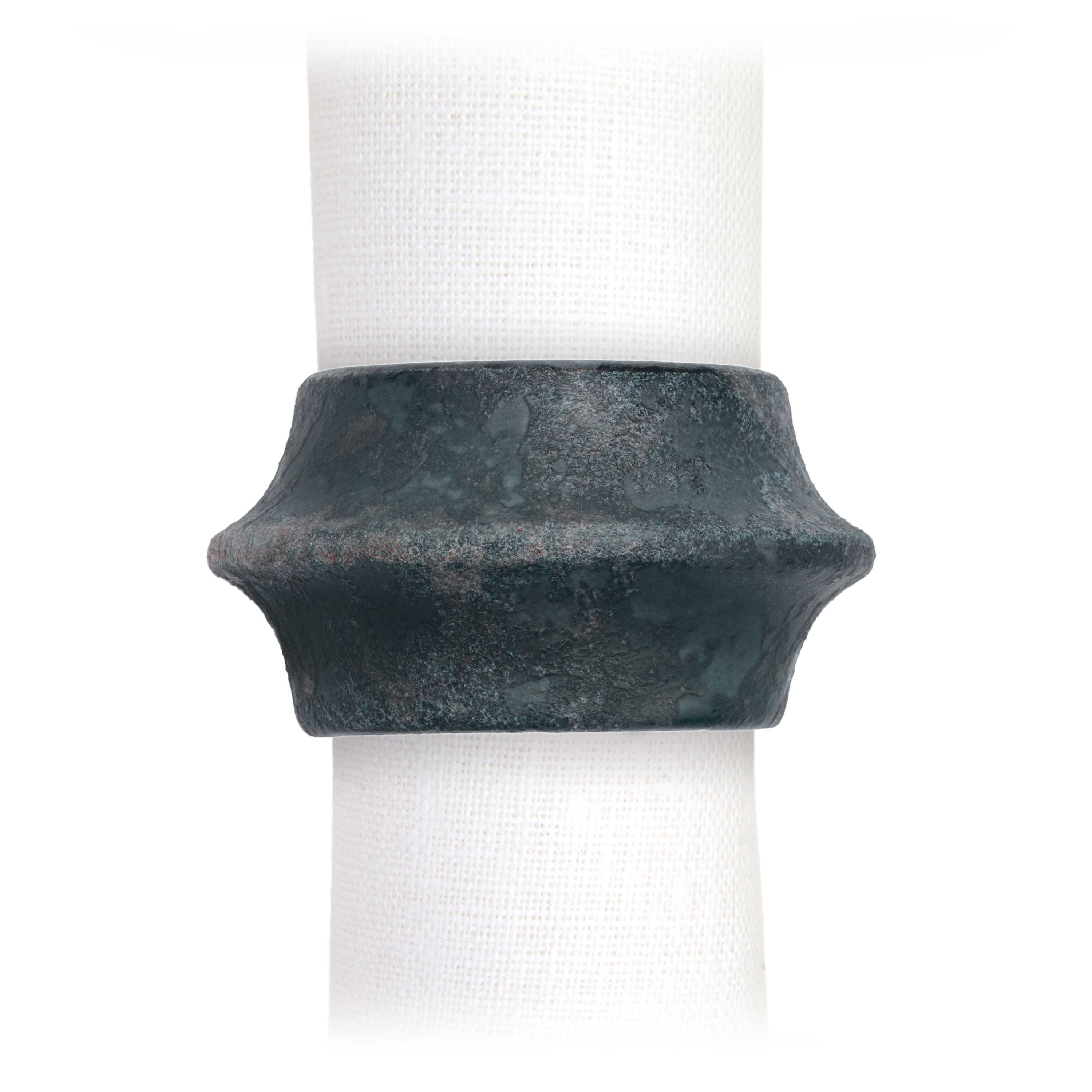 L'OBJET Terra Cuff Napkin Rings Aged Iron