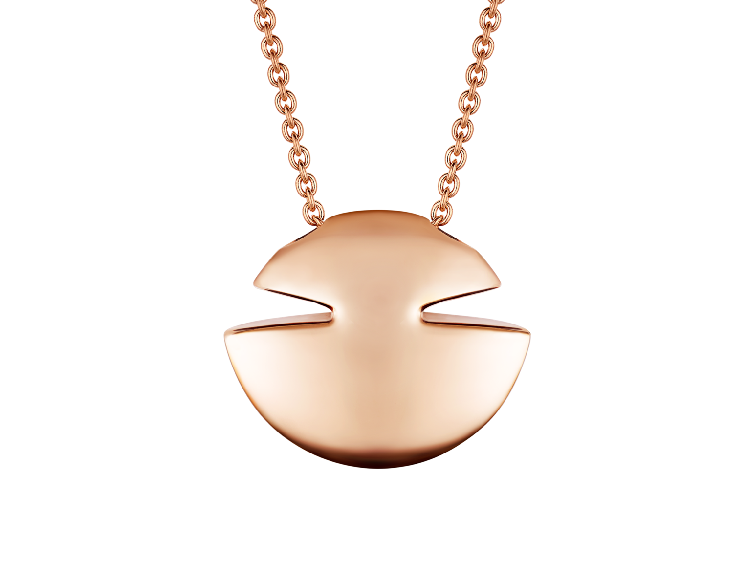 Bvlgari Cabochon Necklace Pink Gold