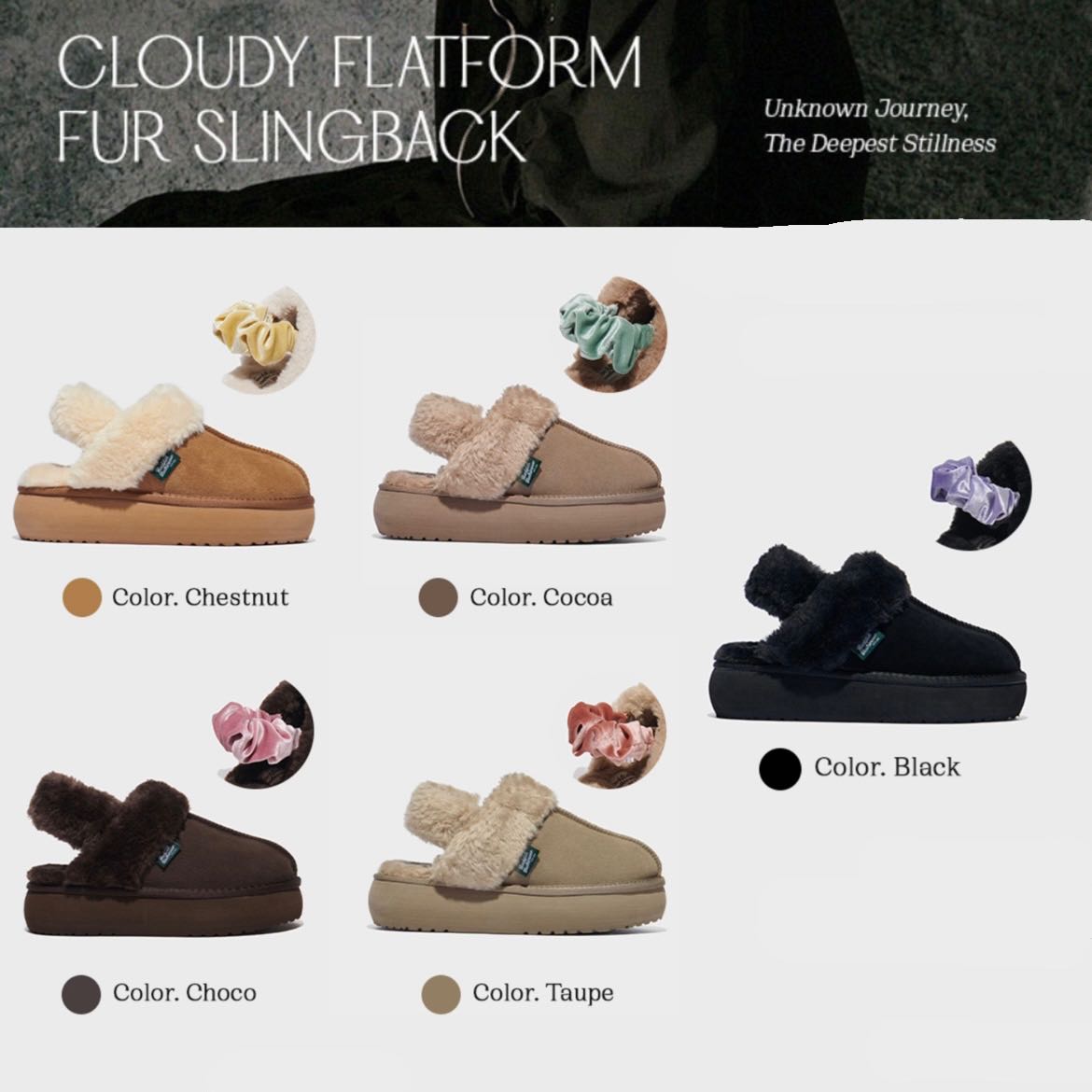 早期完売[Rockfish Weatherwear] CLOUDY FLATFORM FUR SLINGBACK MUSINSA公式 | ROCKFISH WEATHERWEAR CLOUDY FLATFORM FUR