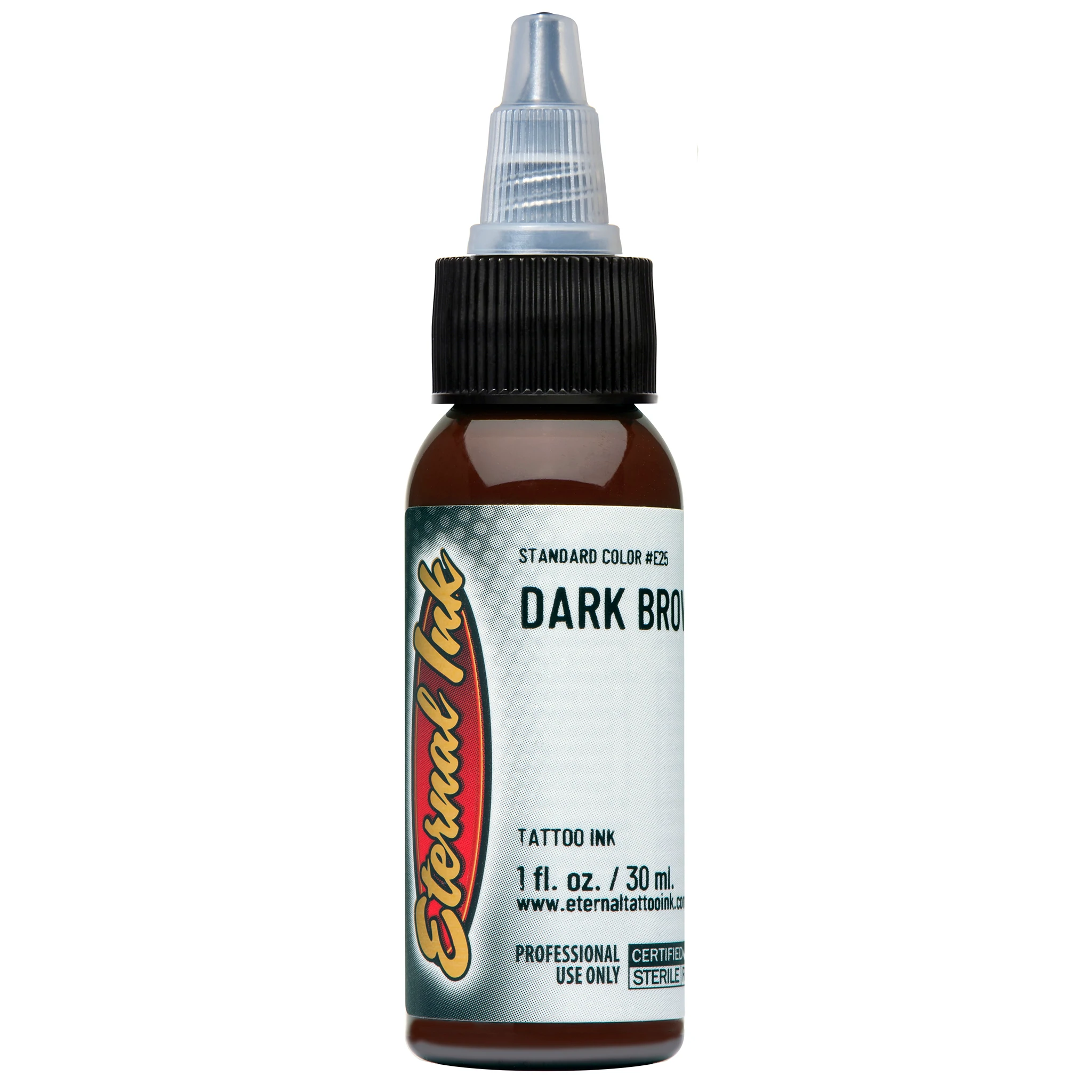 สีหมึกสัก Eternal Ink Tattoo หมึกสักคุณภาพ หมึกสักผิว สีสำหรับงานสัก Dark Brown