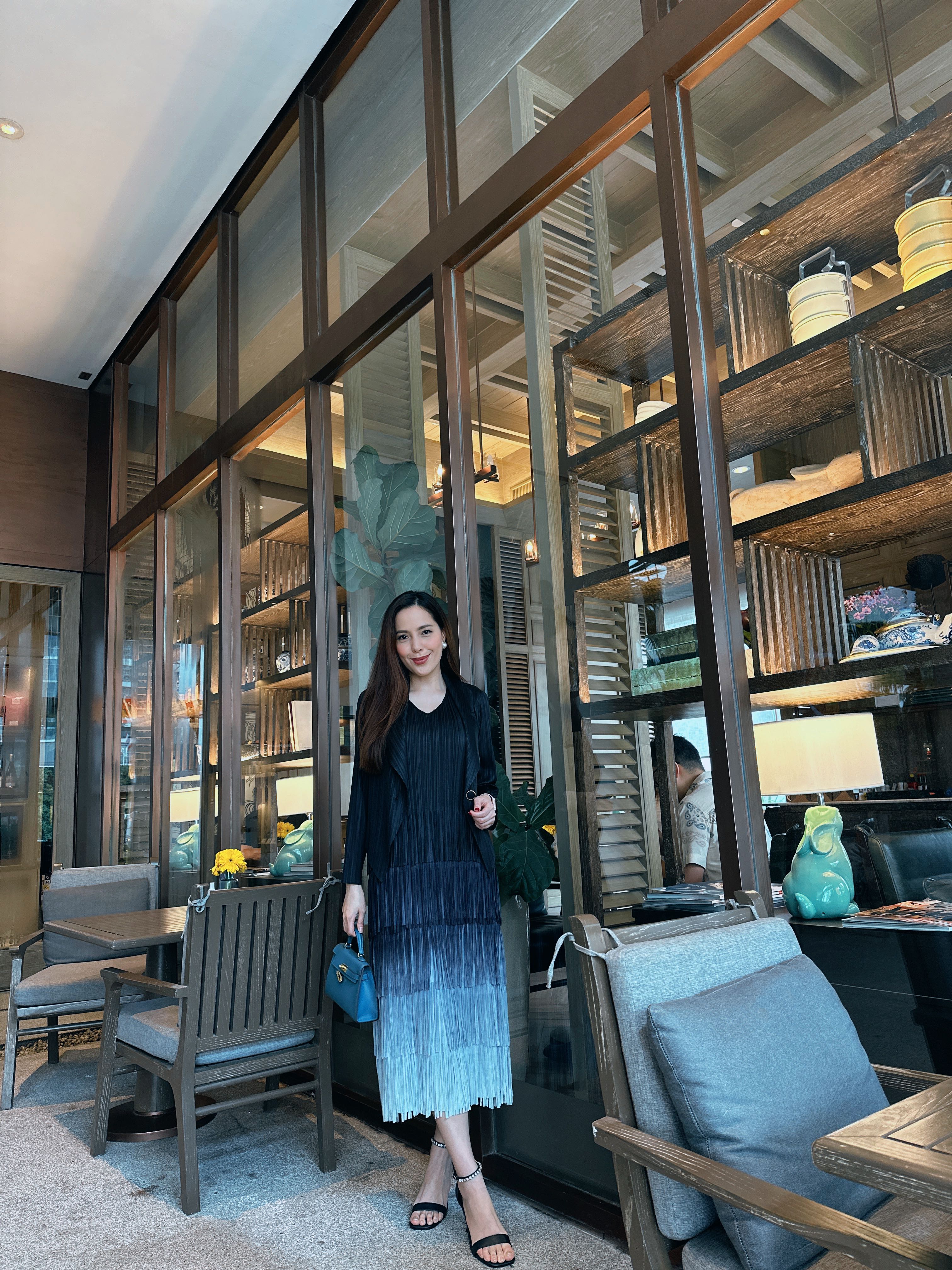 Christina Pleated dress 🏷️ Black color 