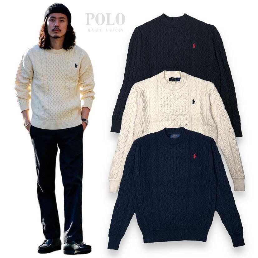 P-o-l-o crew neck sweater (เสื้อไหมพรม)