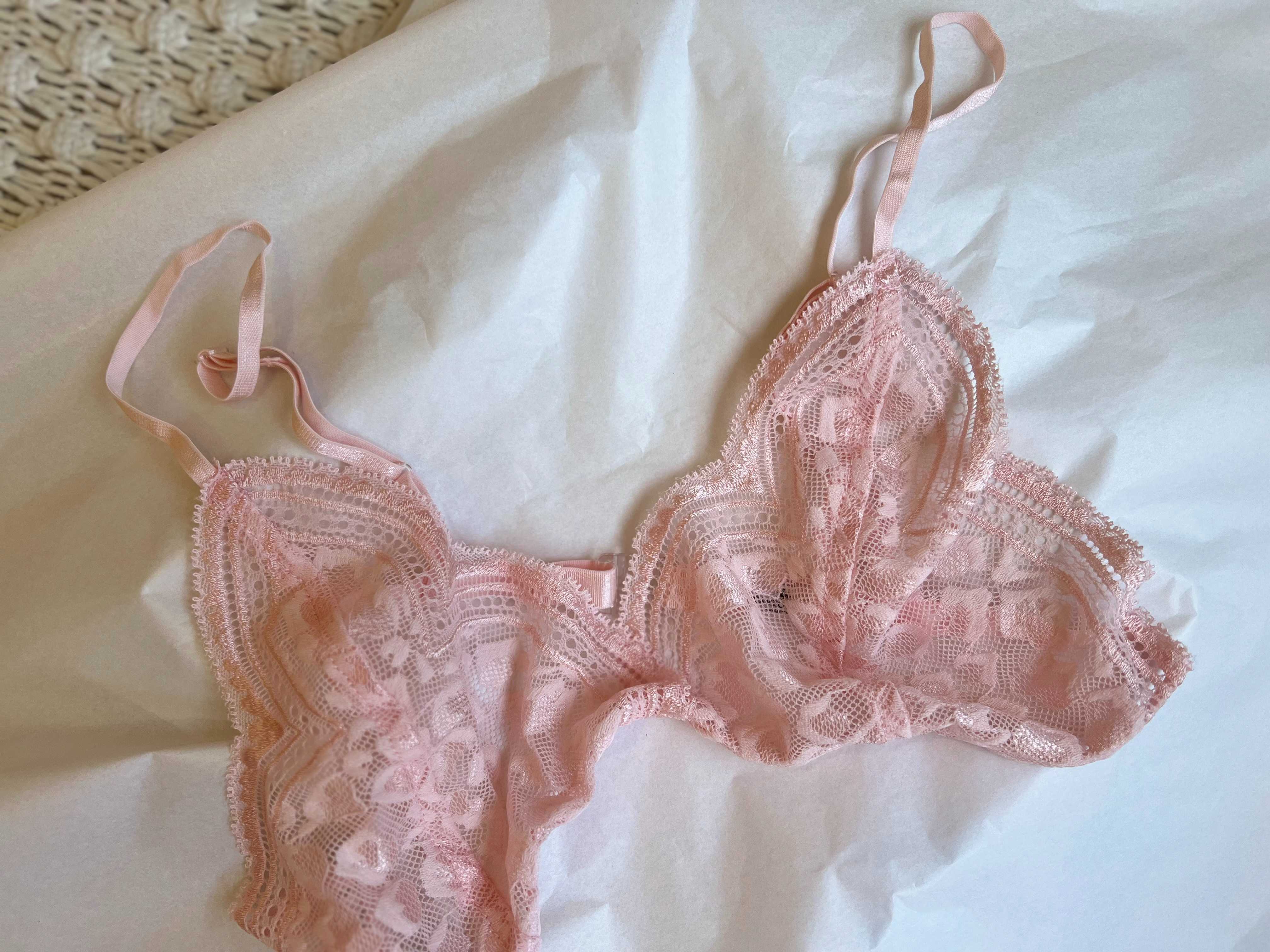 Pink nom yen set (bra+panty)