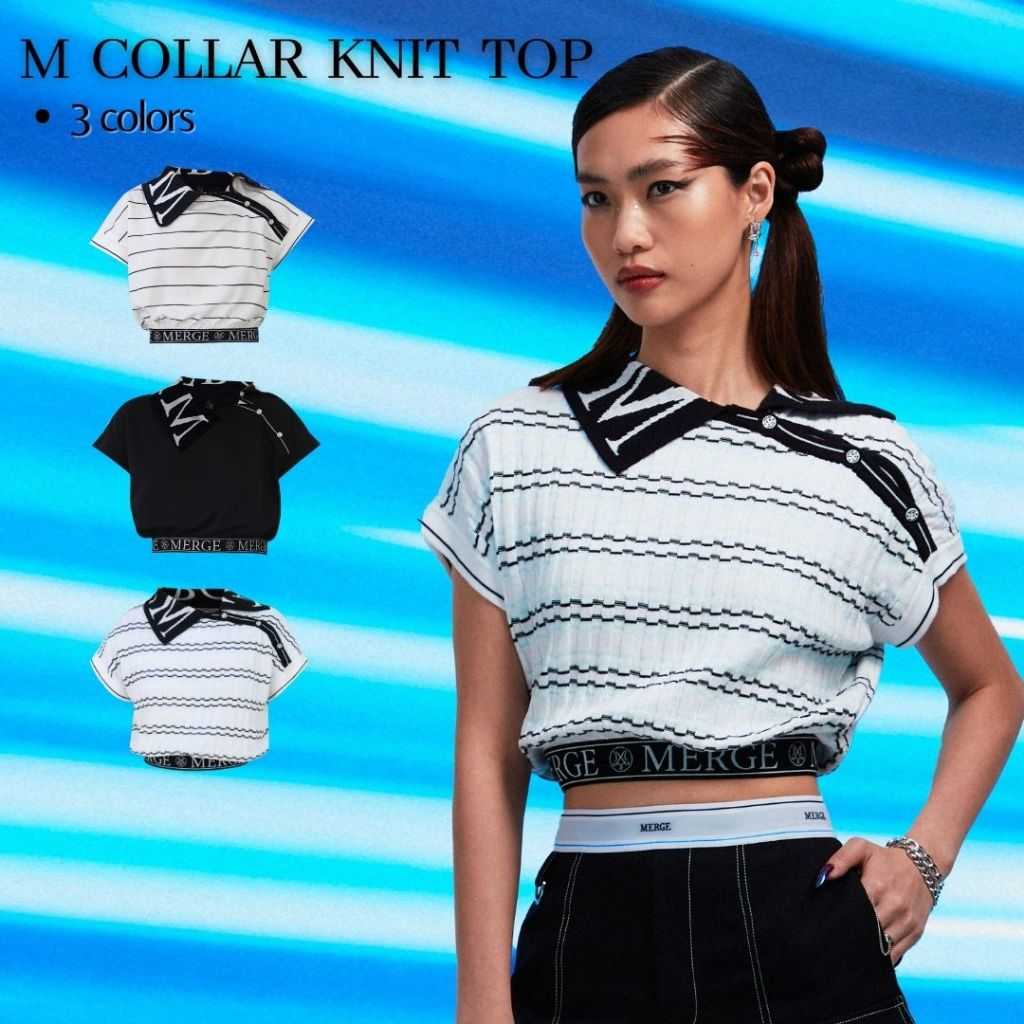 Merge Official - M collar Knit Top 3 Colors