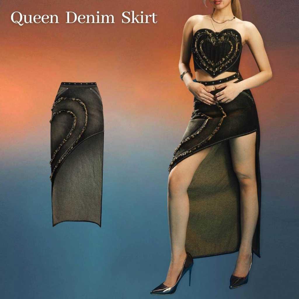 Merge Official - Queen Denim skirt