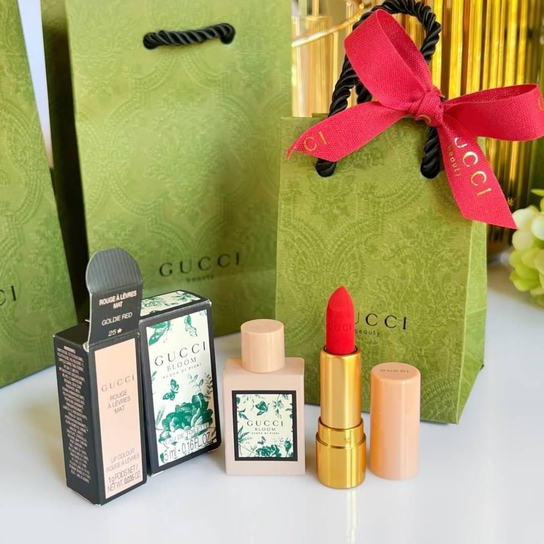 Set Gucci  Perfume 5ml. & Lip Matte Set mini +ถุงโบว์