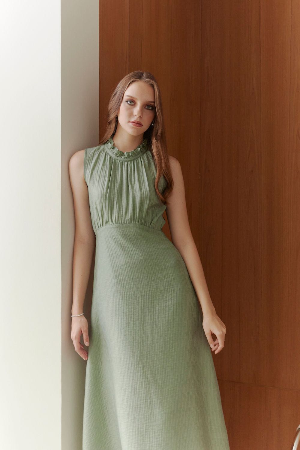 MAVE ATELIER รุ่น Merida Dress Pistachio ชุดเดรสไปงาน