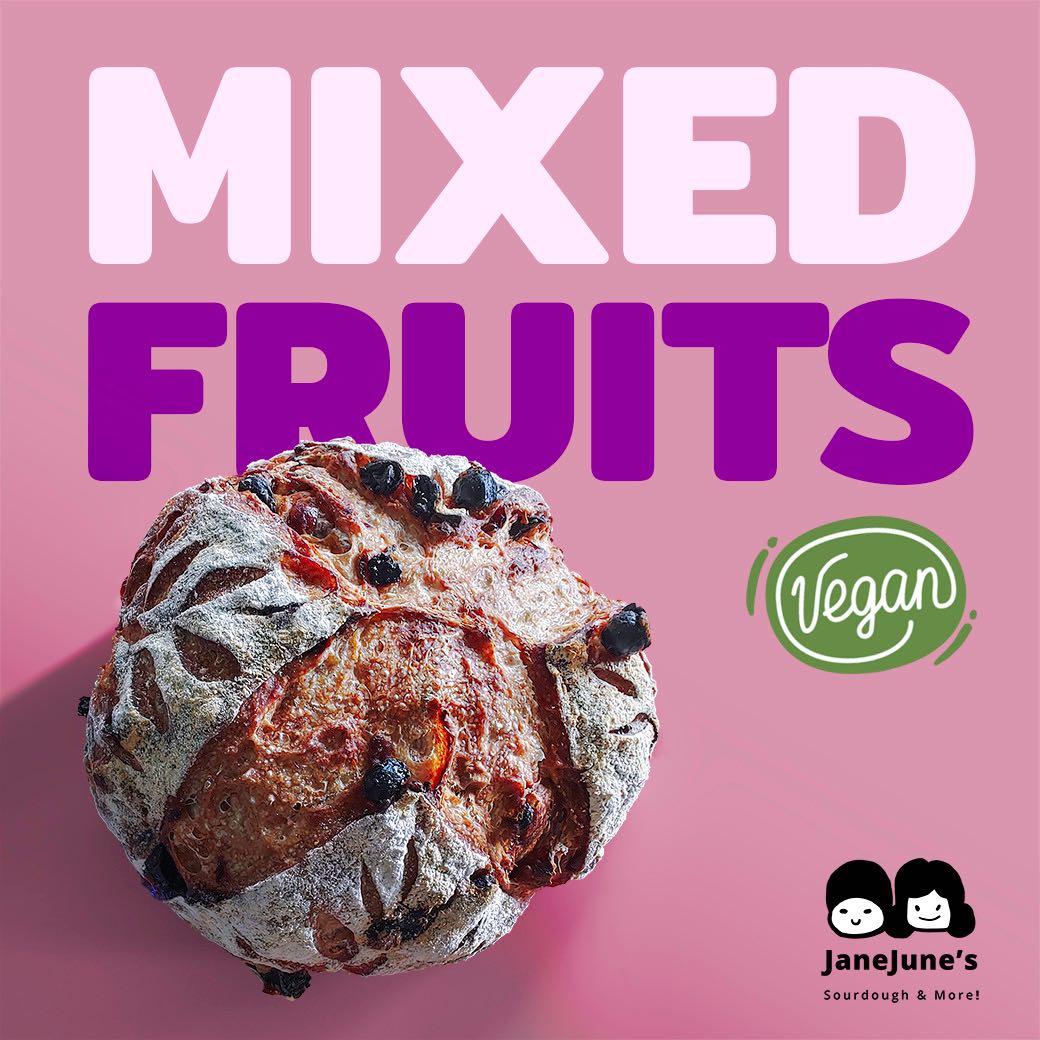 Mixed Fruits Sourdough - ขนมปังซาวโดว์ รสผลไม้รวม
