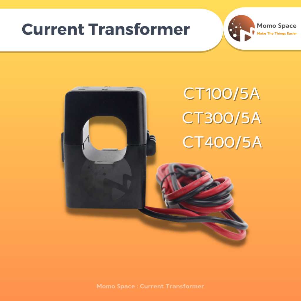 เซนเซอร์วัดกระแสไฟฟ้า CT Sensors AC 400A (Current Transformer Diameter 24mm)
