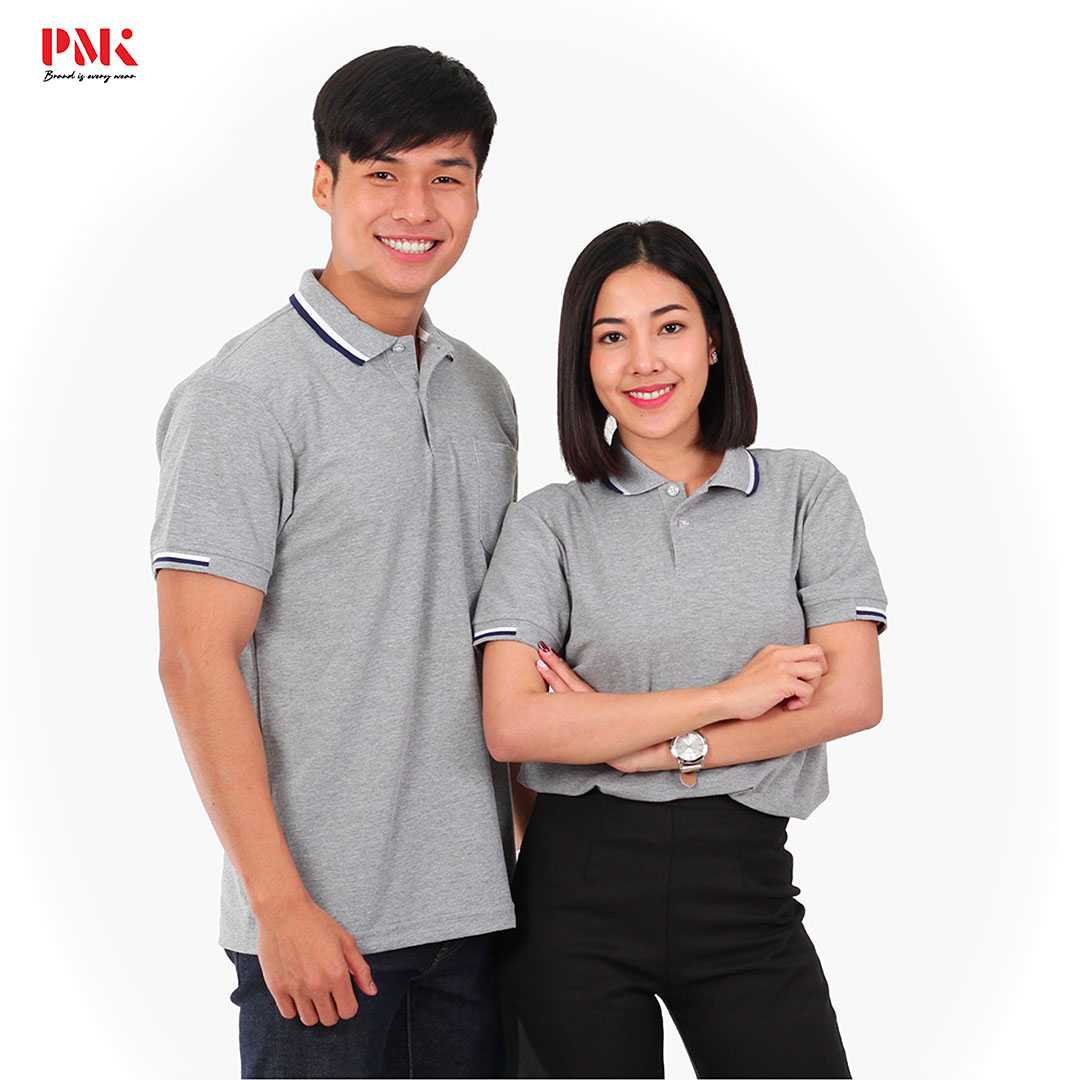 เสื้อโปโล Kaneko PC107 สีเทา