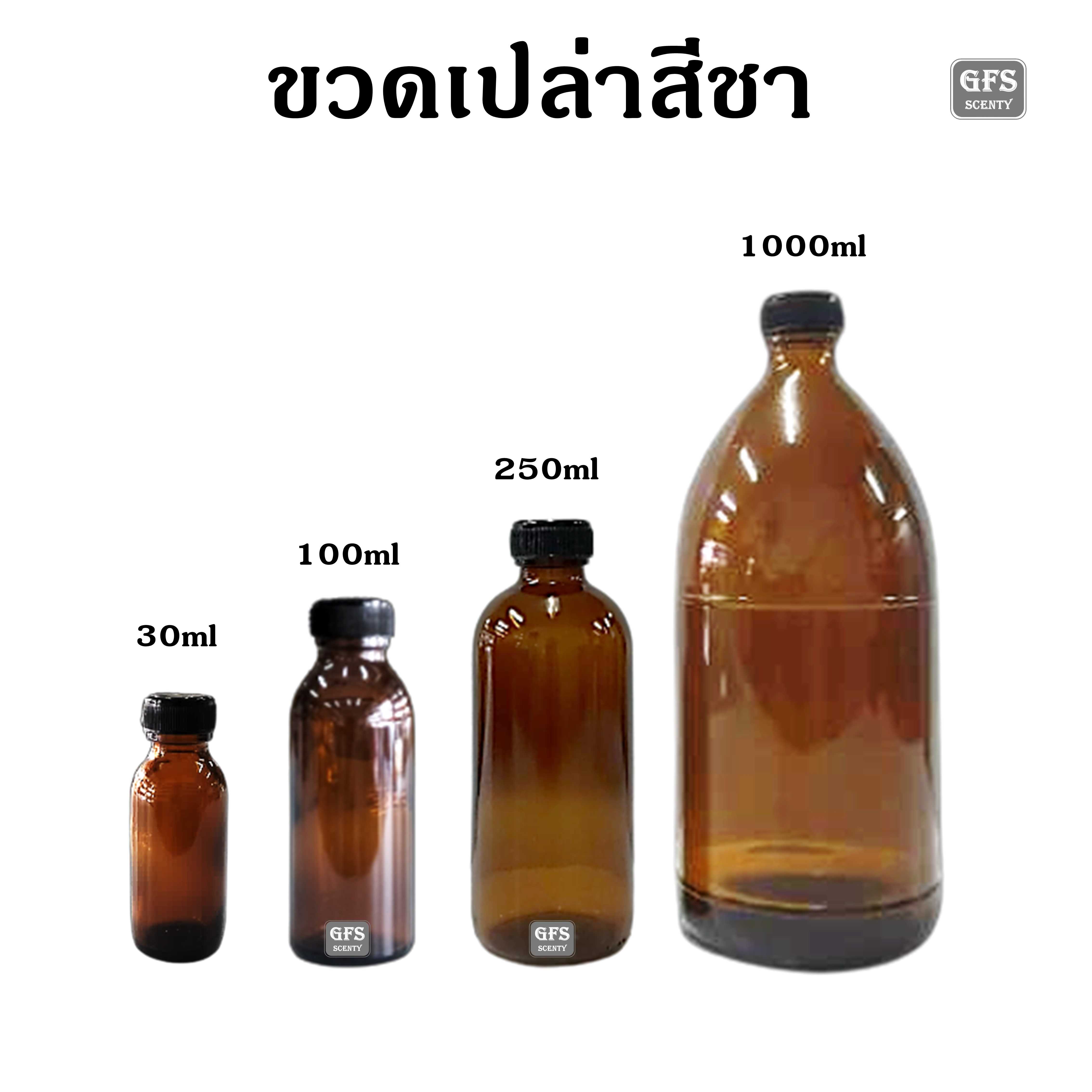 ขวดเปล่าสีชา ขวดผสมน้ำหอม ขวดใส่น้ำหอม หรือของเหลวที่้ต้องการเก็บให้พ้นแสง ปริมาณ 30-1000ml