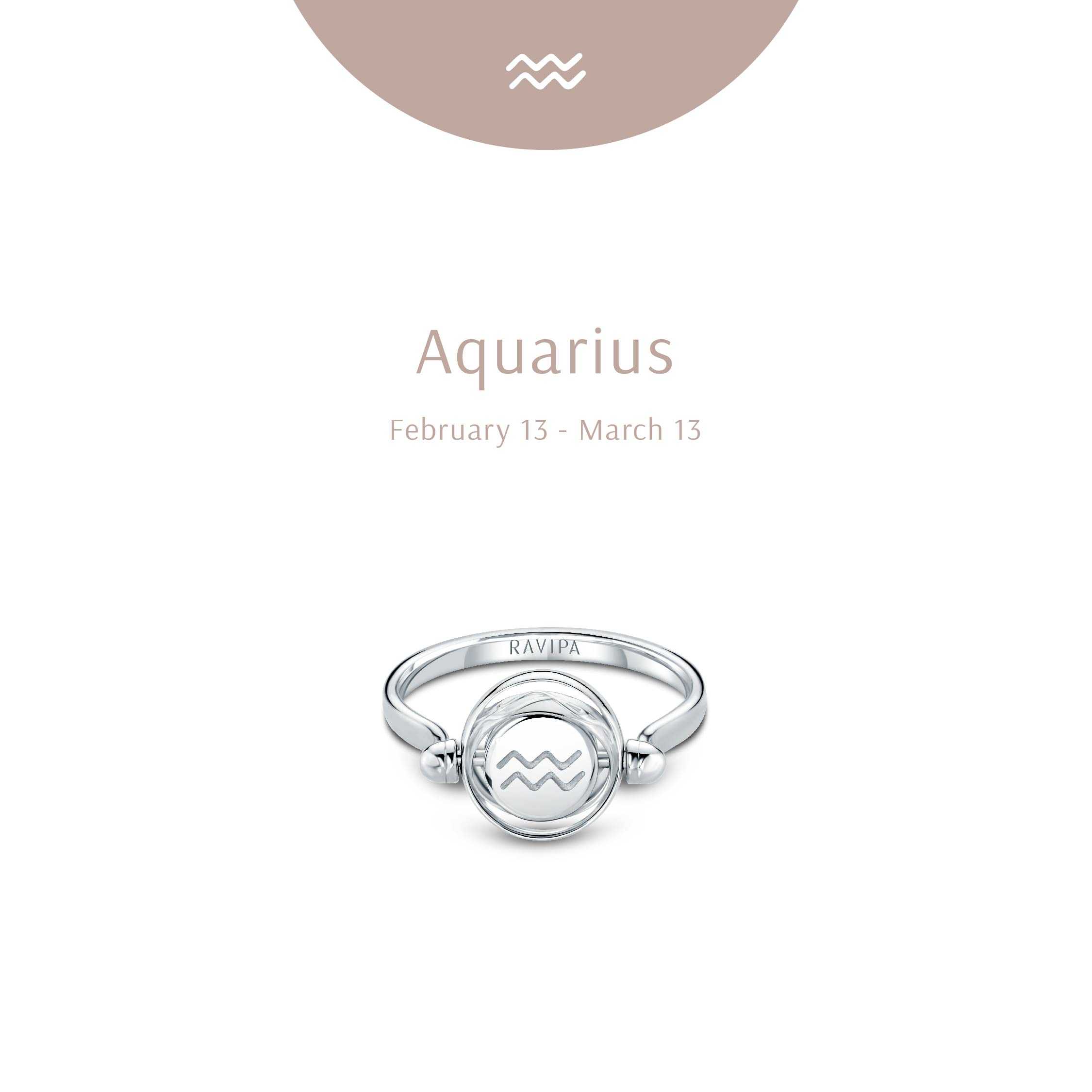 Zodiac Aquarius Ring