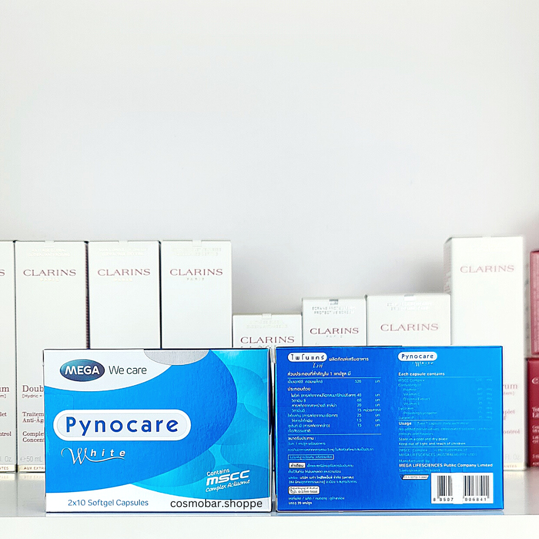 [หมดอายุ 23/03/2025] ฝ้าจางลงอย่างชัดเจน Mega We Care - Pynocare White 20cap.