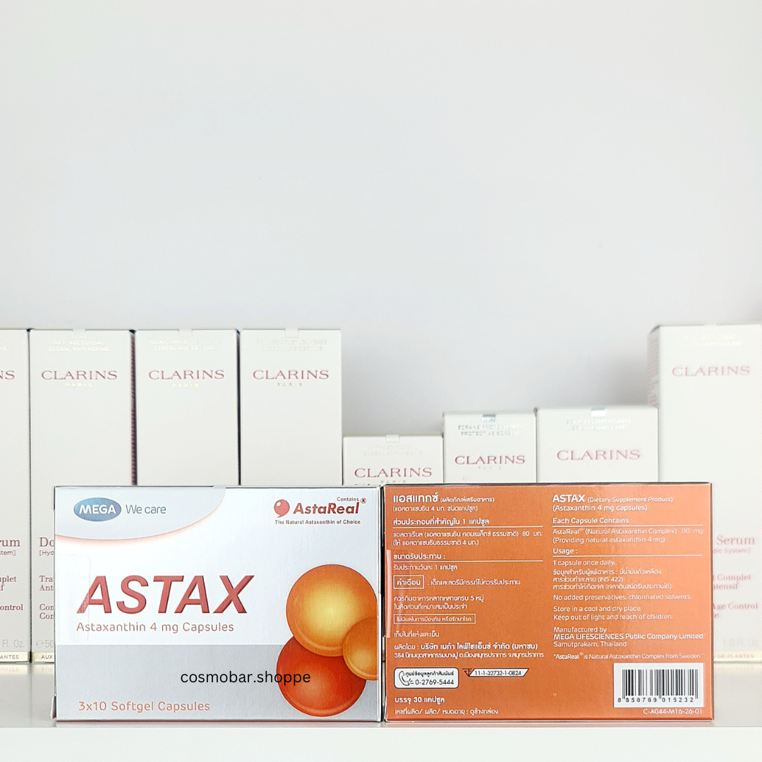 [หมดอายุ 13/05/2026] ลดริ้วรอย Mega We Care - Astax 4mg 3x10cap.