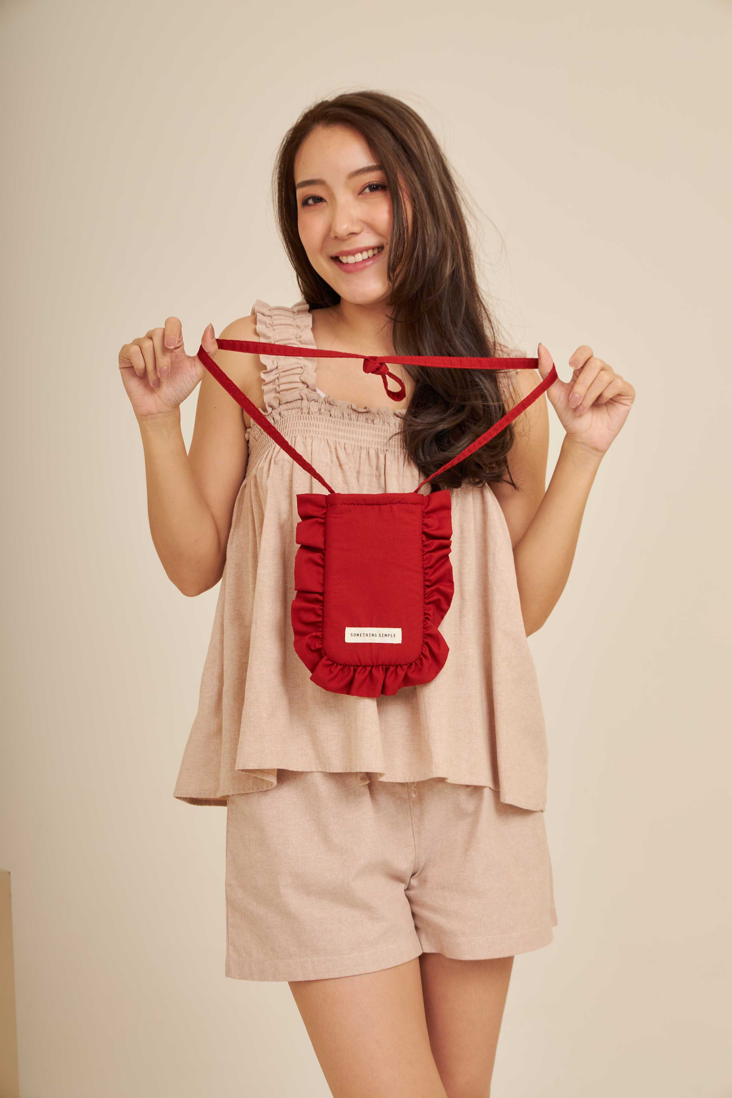 PAM -  Cotton mini cross body phone bag กระเป๋าผ้าสะพายใส่มือถือ