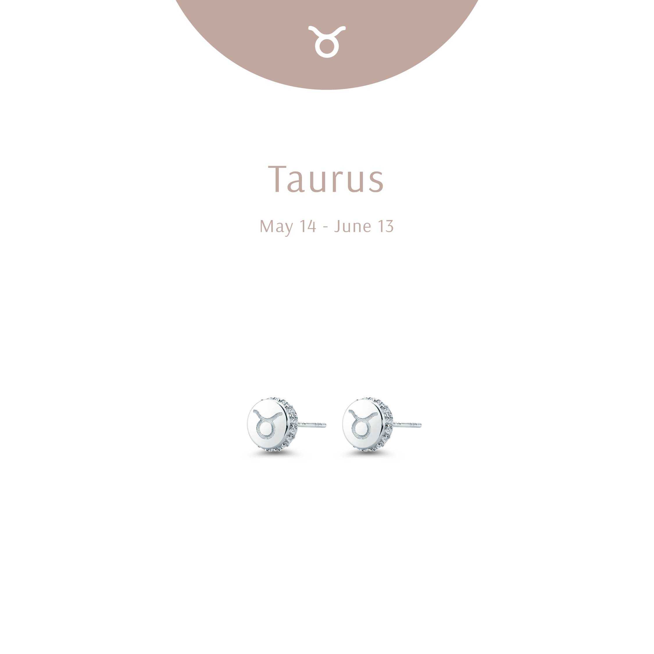 Zodiac Taurus Studs - Diamond