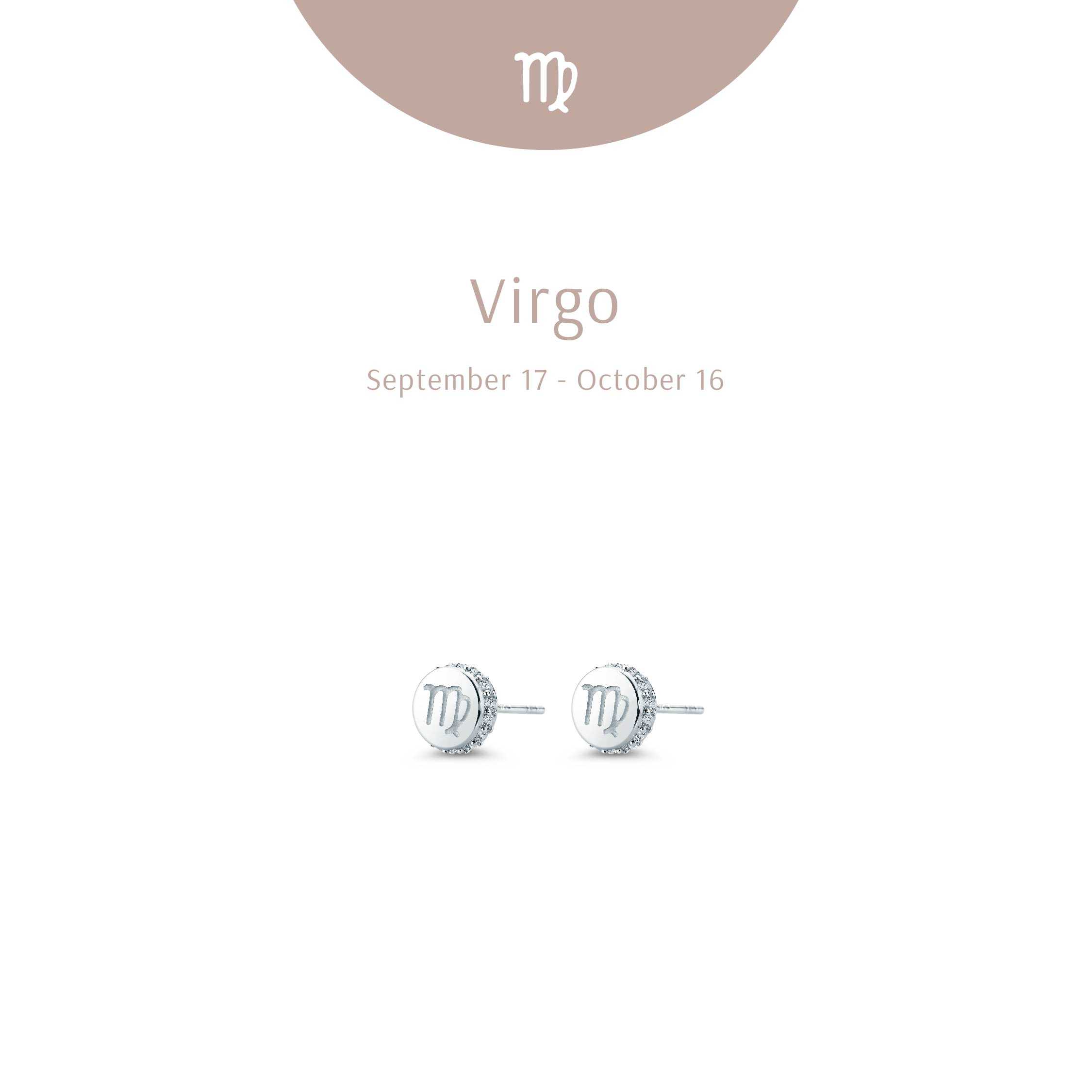 Zodiac Virgo Studs - Diamond