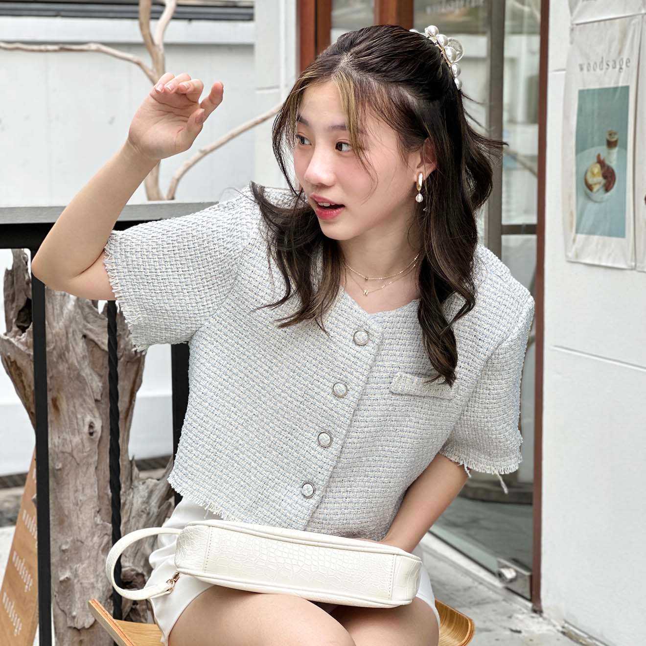 Zara Tweed Crop