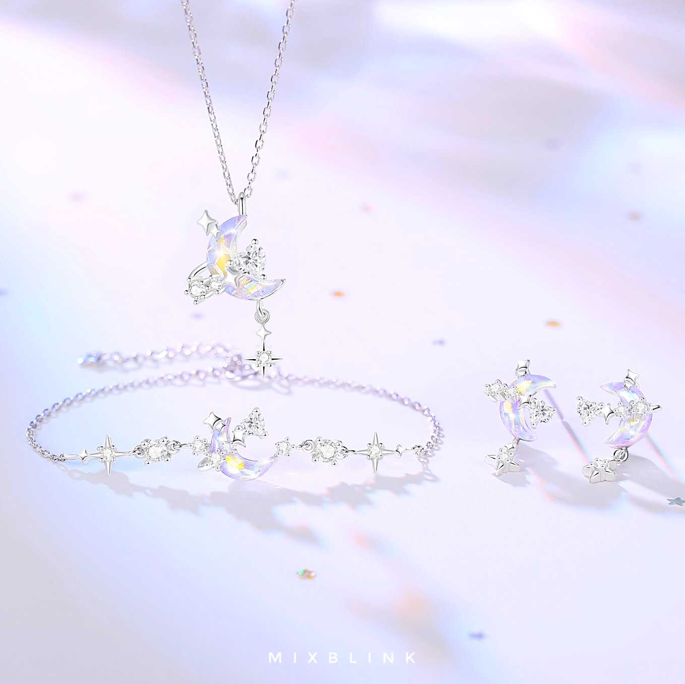 สร้อยคอ , สร้อยข้อมือ , ต่างหู MoonNight - ส่งฟรี EMS ( เงินแท้ 92.5% )