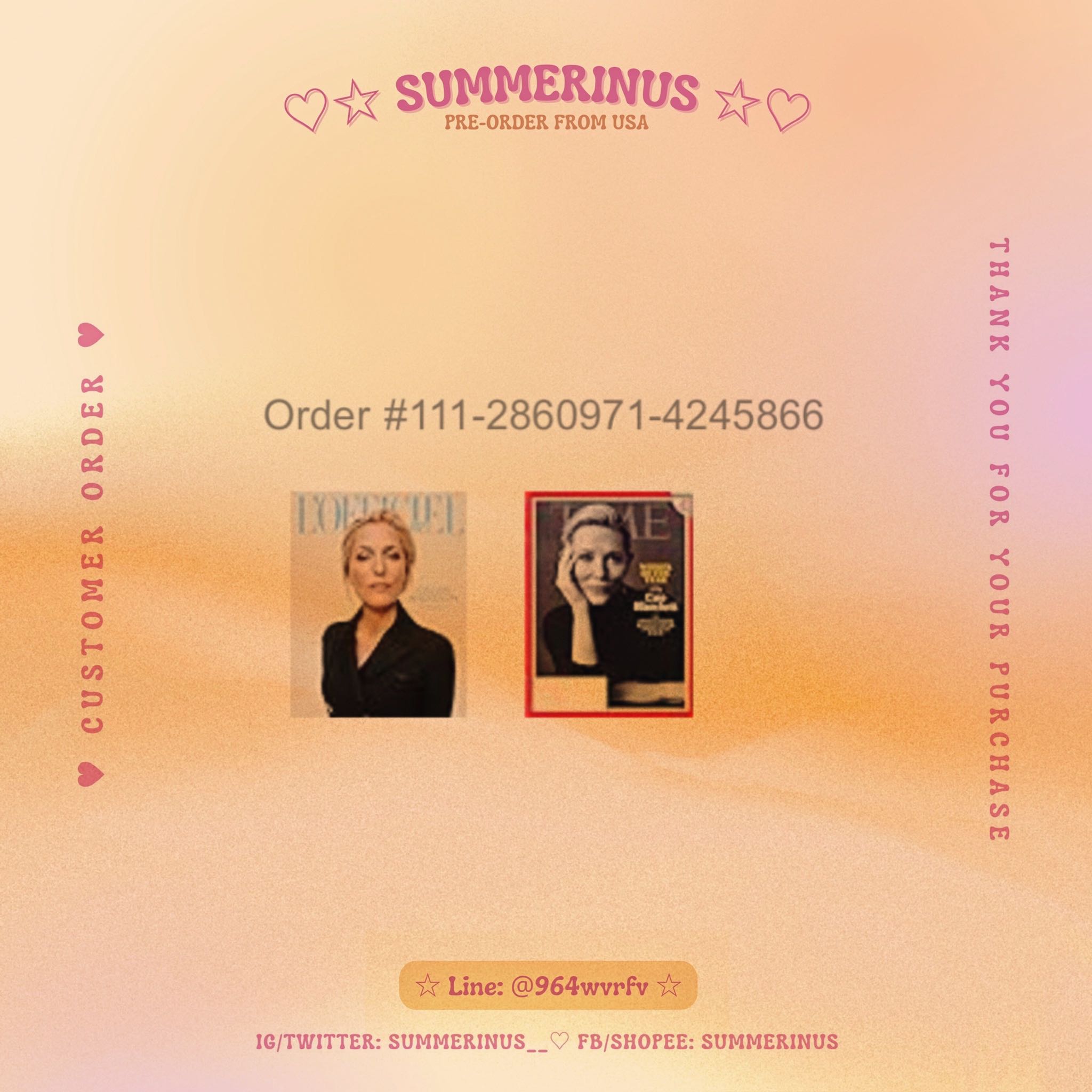 📦Customer’s Gillian Anderson & Cate Blanchett Magazine💖