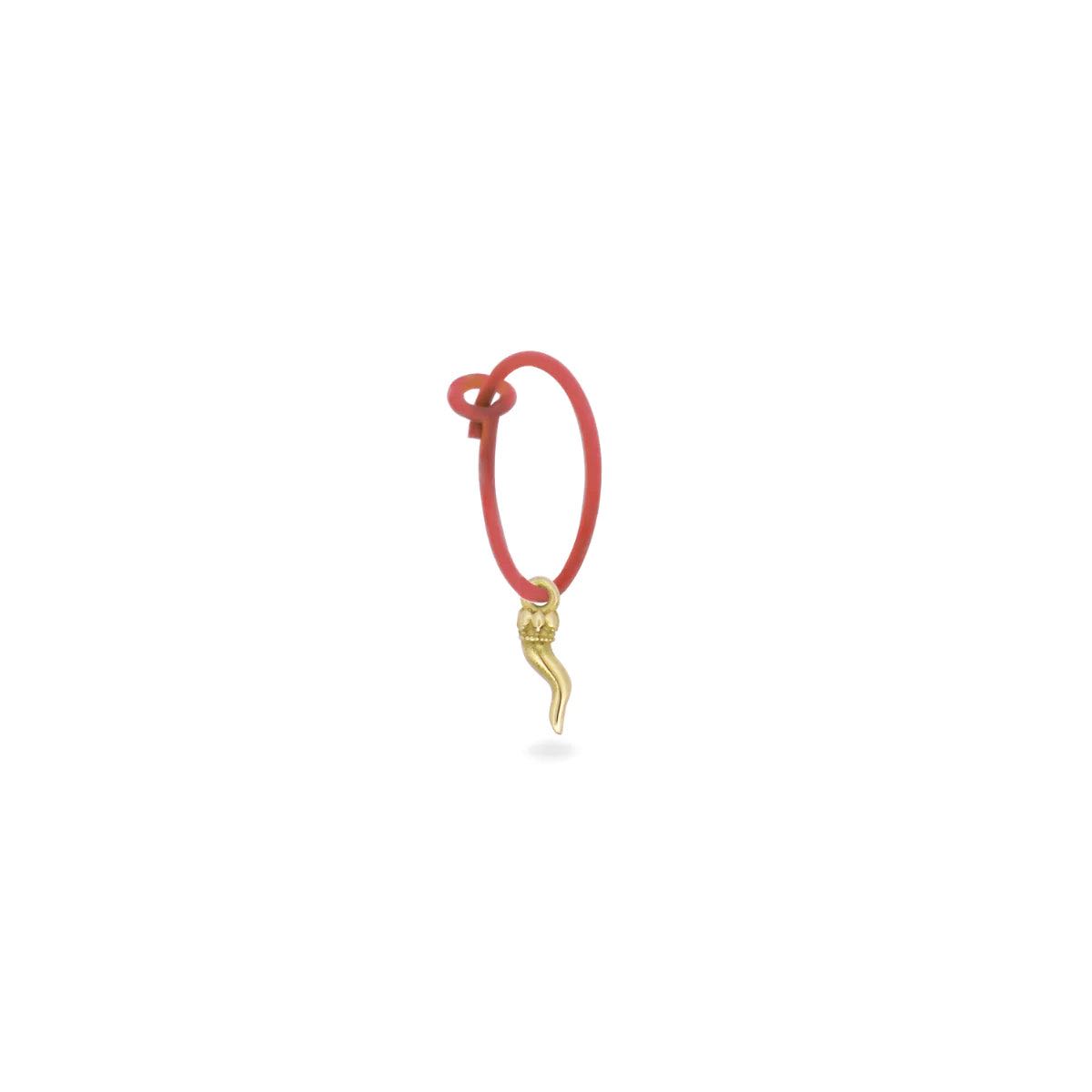 EARRINGS - Lucky Horn Hoop