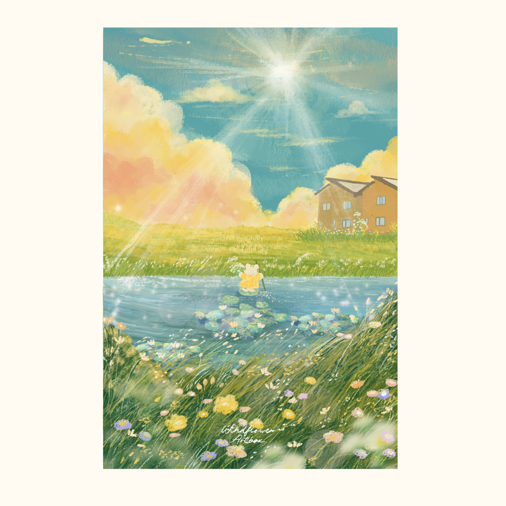 Artprint Postcard [Warm sunset]