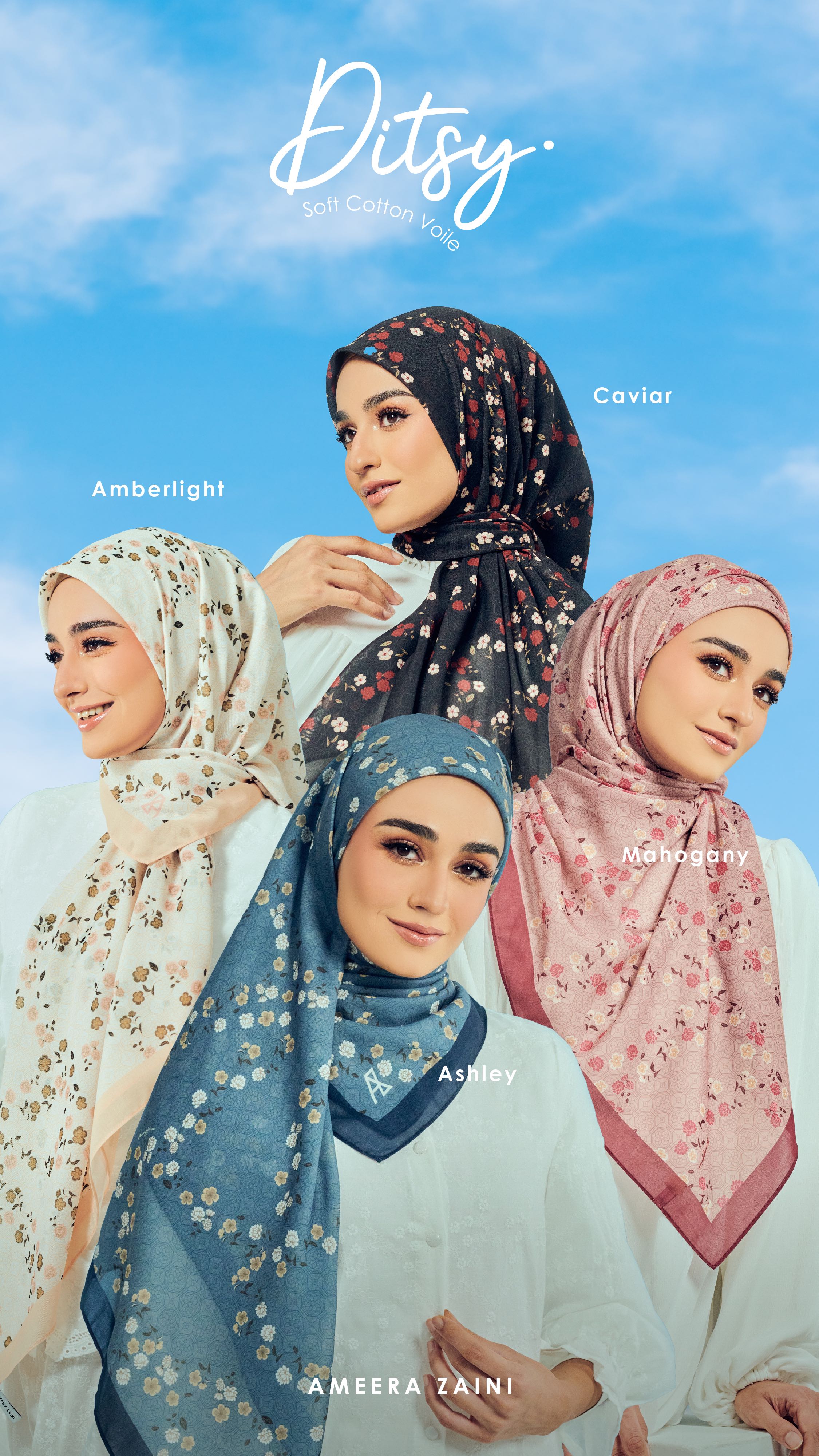 New in 📌AzDitsy By Ameerazaini ผ้าฮีญาบ ผ้าคลุมไหล่ ผ้าพันคอ 