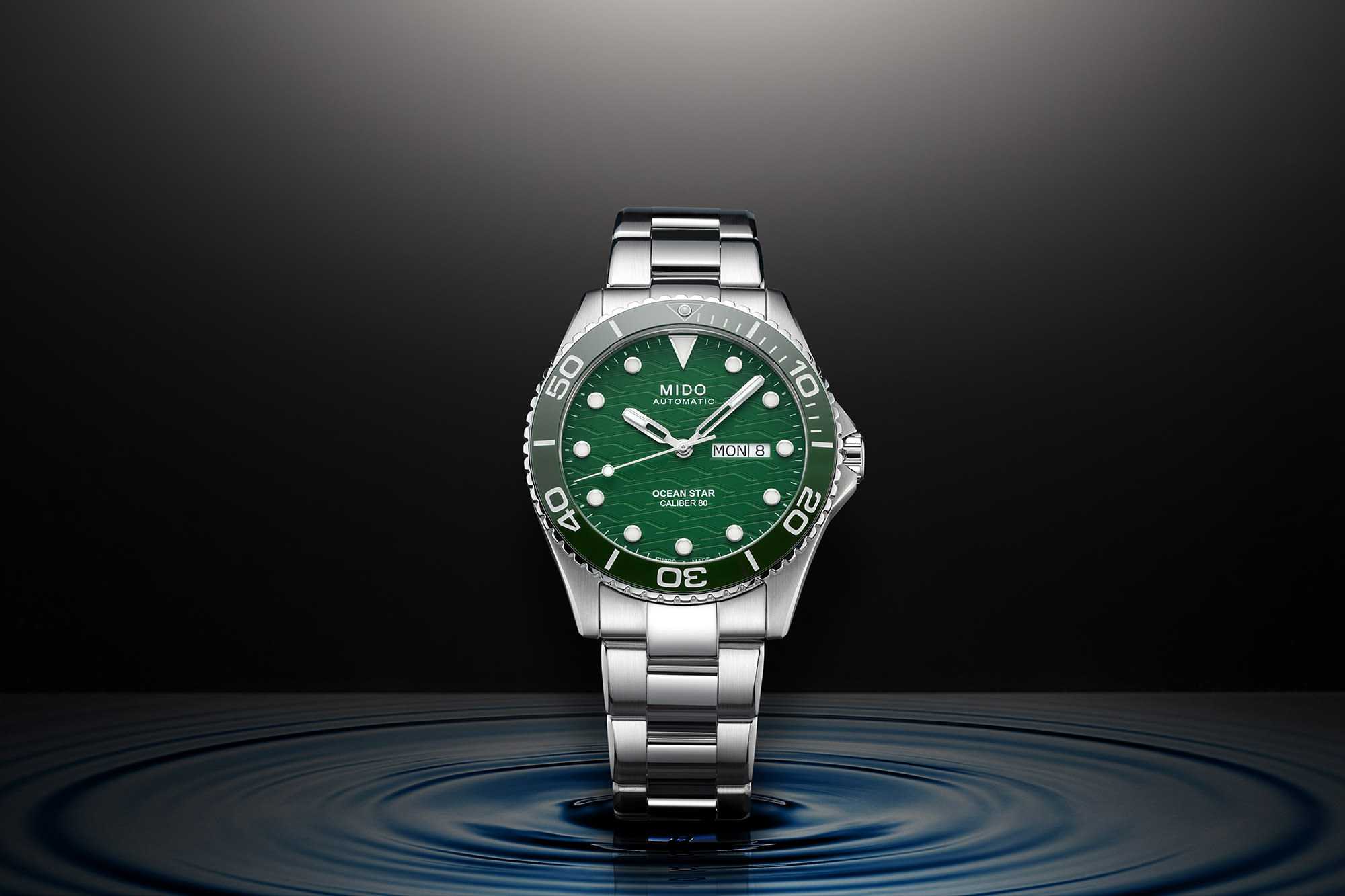 MIDO Ocean Star 200C นาฬิกาข้อมือ Automatic M042.430.11.091.00 หน้าปัดสีเขียว ขนาด 42.5 mm.