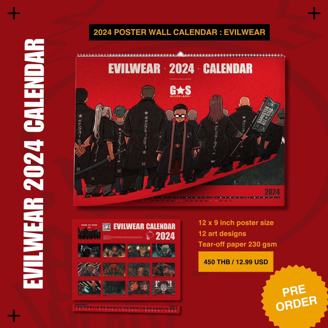 2024 POSTER WALL CALENDAR : EVILWEAR [Pre-order]