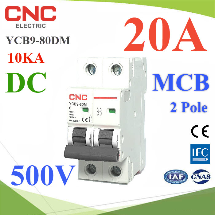 เบรกเกอร์ DC Solar CNC-500VDC-20A Breaker Solar DC