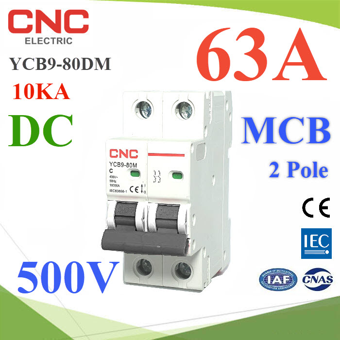 เบรกเกอร์ DC Solar CNC-500VDC-63A Breaker Solar DC
