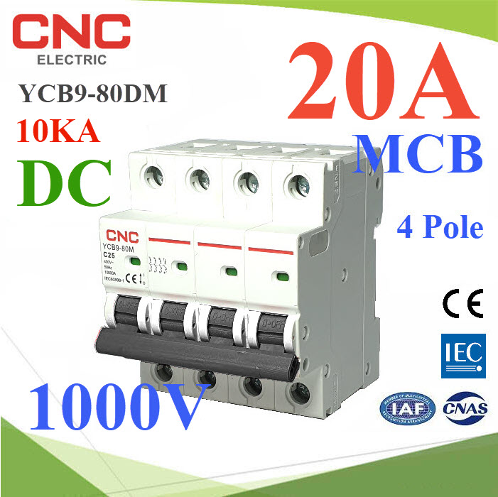 เบรกเกอร์ DC Solar CNC-1000VDC-20A Breaker Solar DC